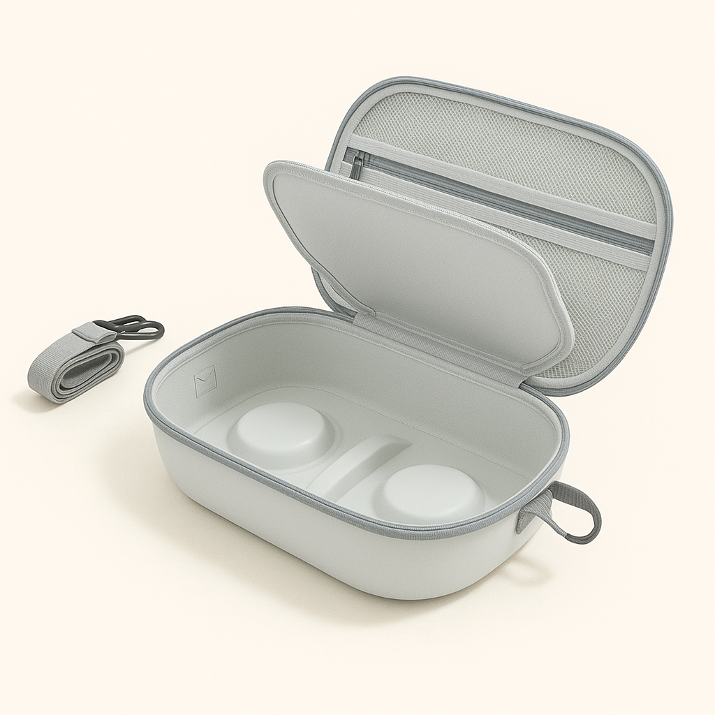 Relievoo hard-shell breast pump carrying case — features