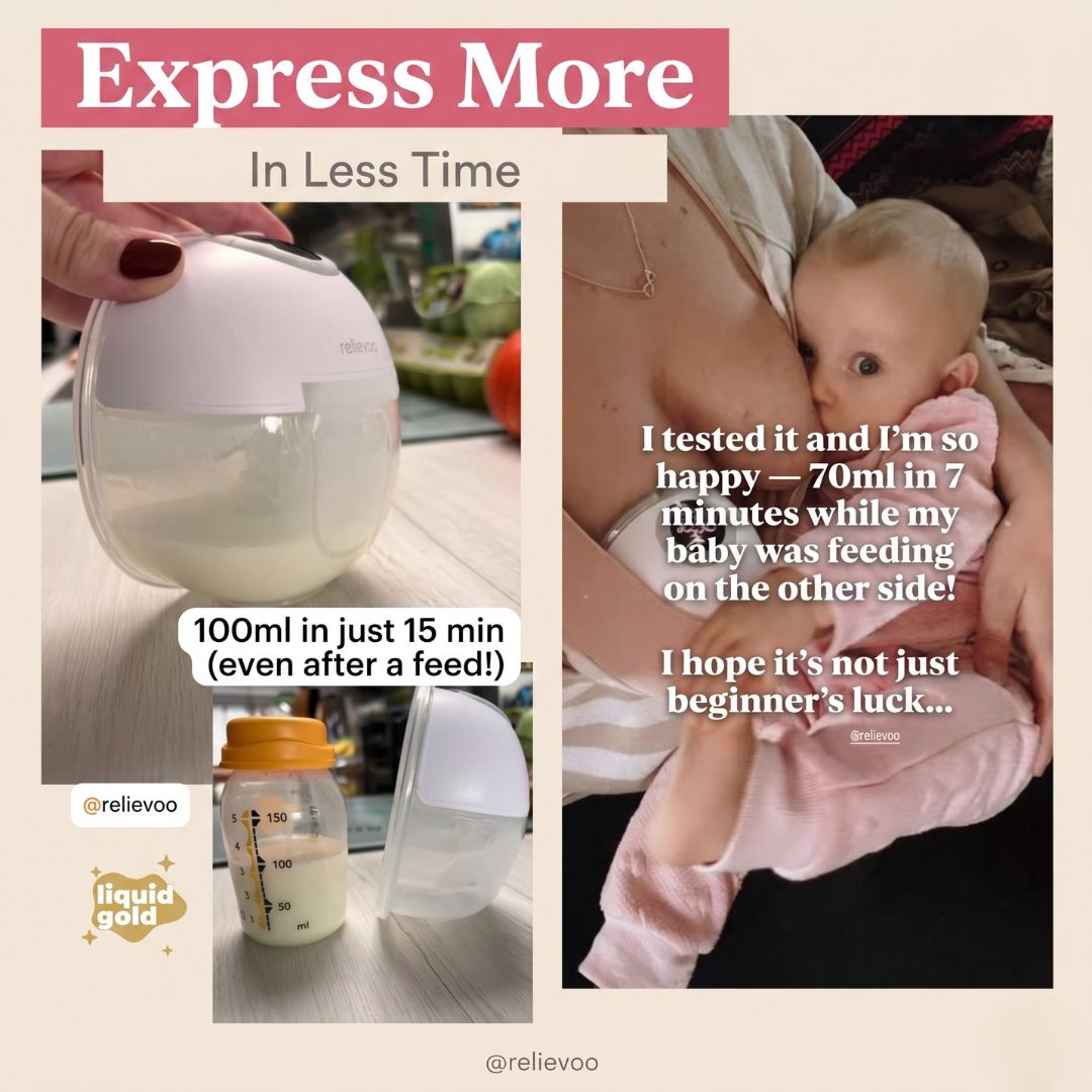 Relievoo wearable hands-free cordless breast pump — features