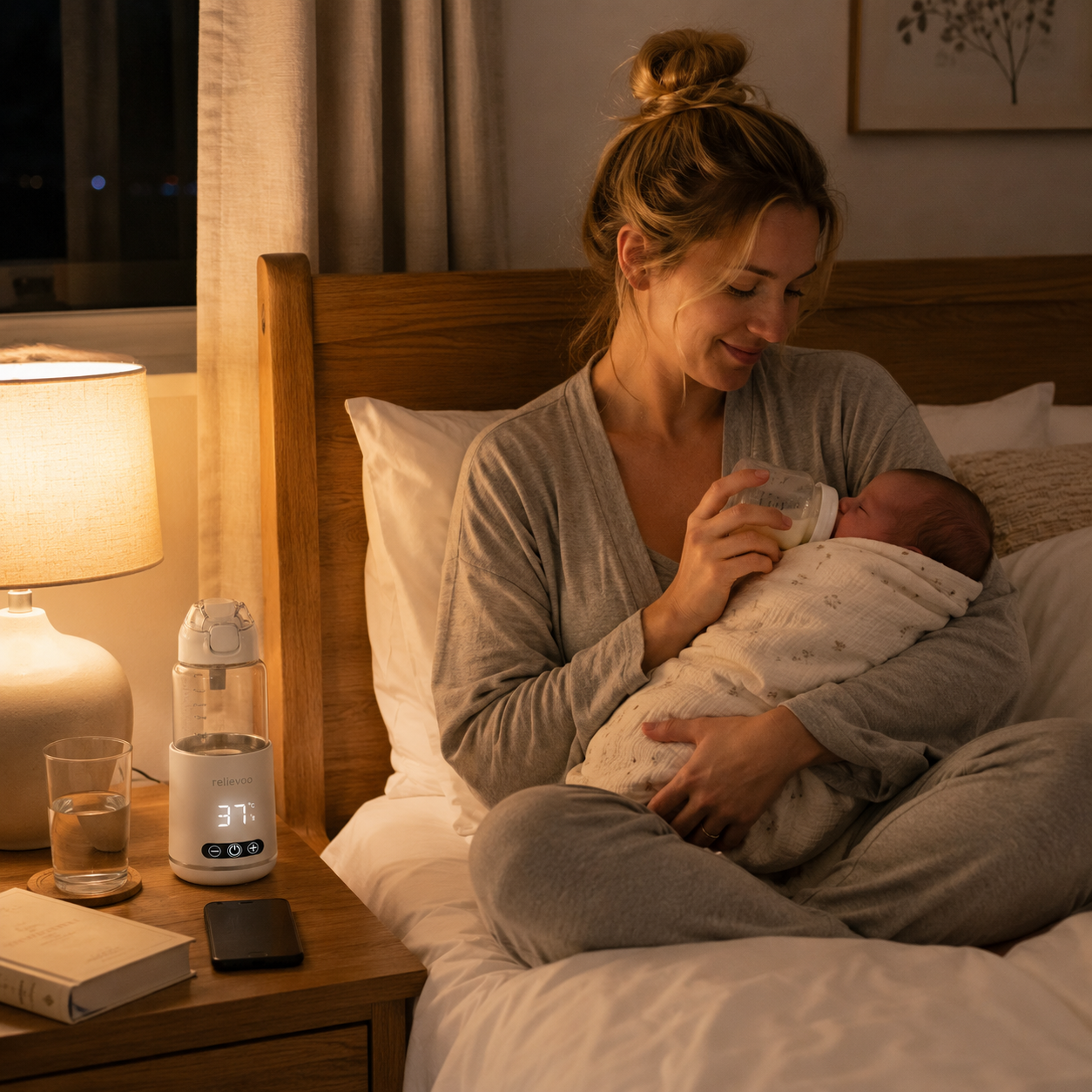 Relievoo cordless portable bottle warmer for breast milk and formula — packaging